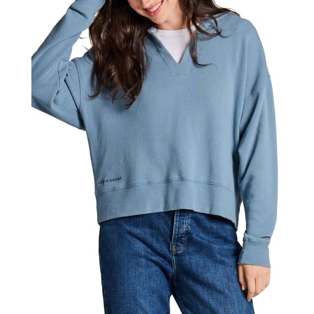 Life Is Good® Womens  Terry Boxy Pullover